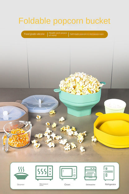 Silicone Microwave Popcorn Bowl – Collapsible, Heat-Resistant