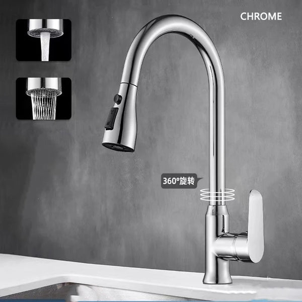 Kitchen Sink Faucet – Pull Down Sprayer with Single Handle