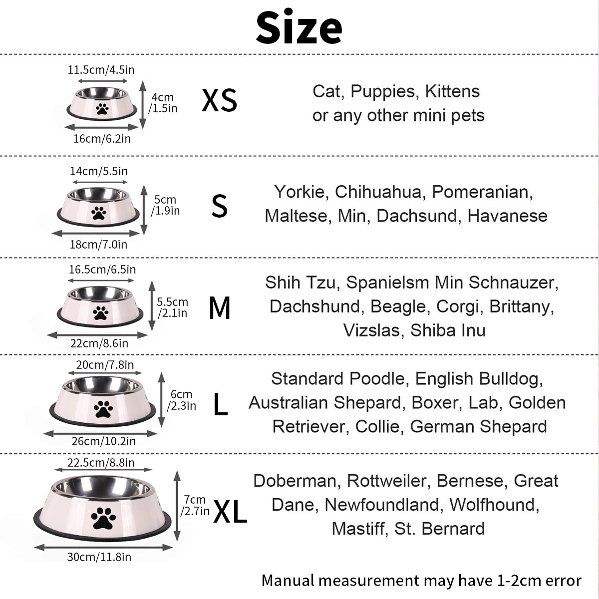 Stainless Steel Pet Bowl with Rubber Bottom