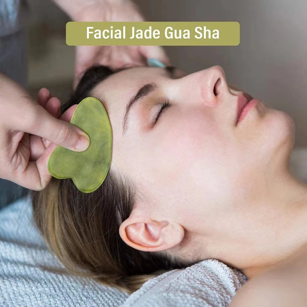 Natural Jade Gua Sha Board – Anti-Aging Face & Neck Massager