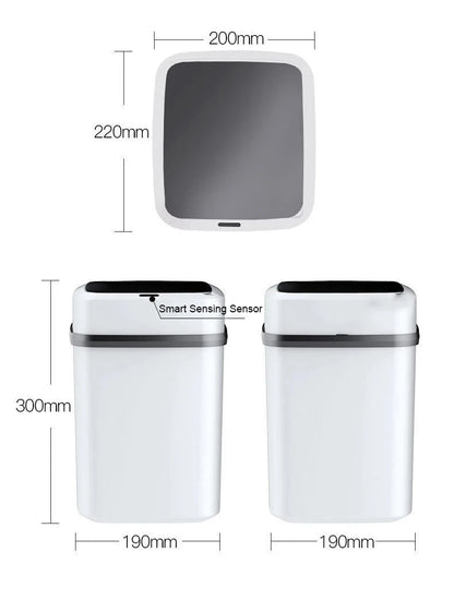 Induction Trash Can – 13L Touchpad Smart Garbage Bin