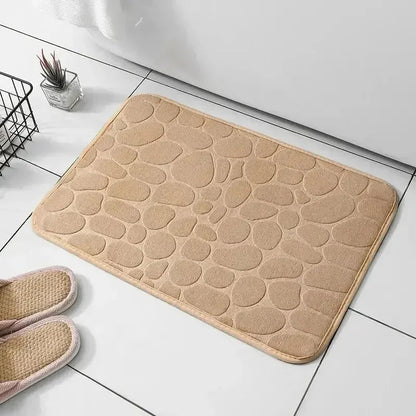 Memory Foam Non-Slip Cobblestone Mat – Soft & Stylish - iHeimly
