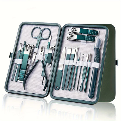 Professional Nail Care Kit – Stainless Steel Manicure & Pedicure Set with Travel Case