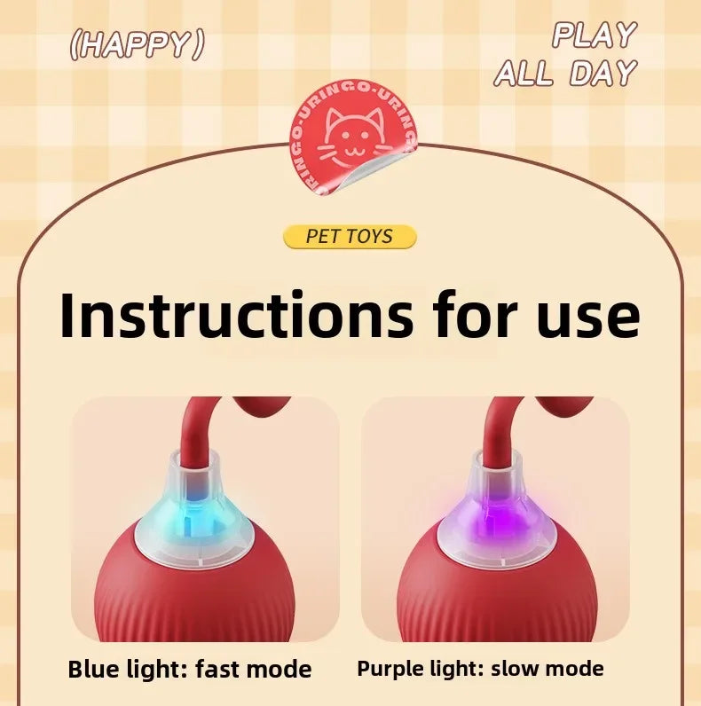 Interactive Cat Ball – Automatic Rolling Electric Toy for Kittens - iHeimly