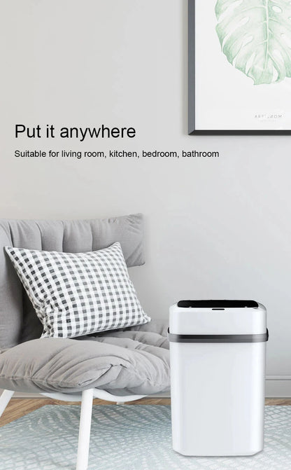 Induction Trash Can – 13L Touchpad Smart Garbage Bin