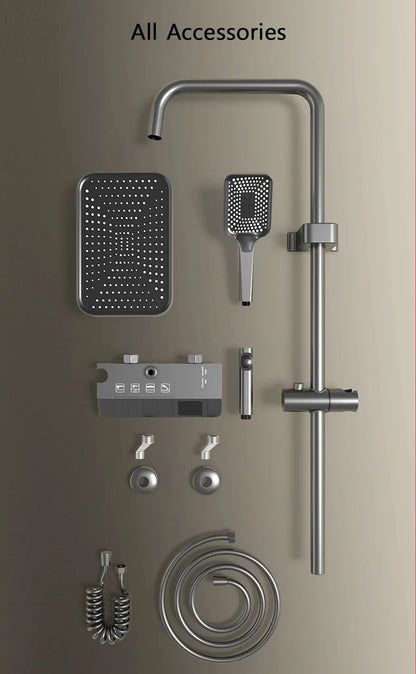 LED Shower Set – Adjustable Rain Shower with Digital Display