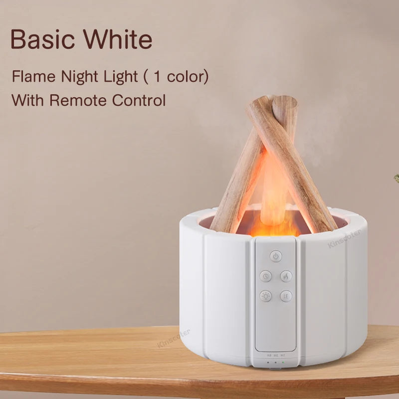 KINSCOTER Campfire Aroma Diffuser – Ultrasonic Humidifier with Flame Effect