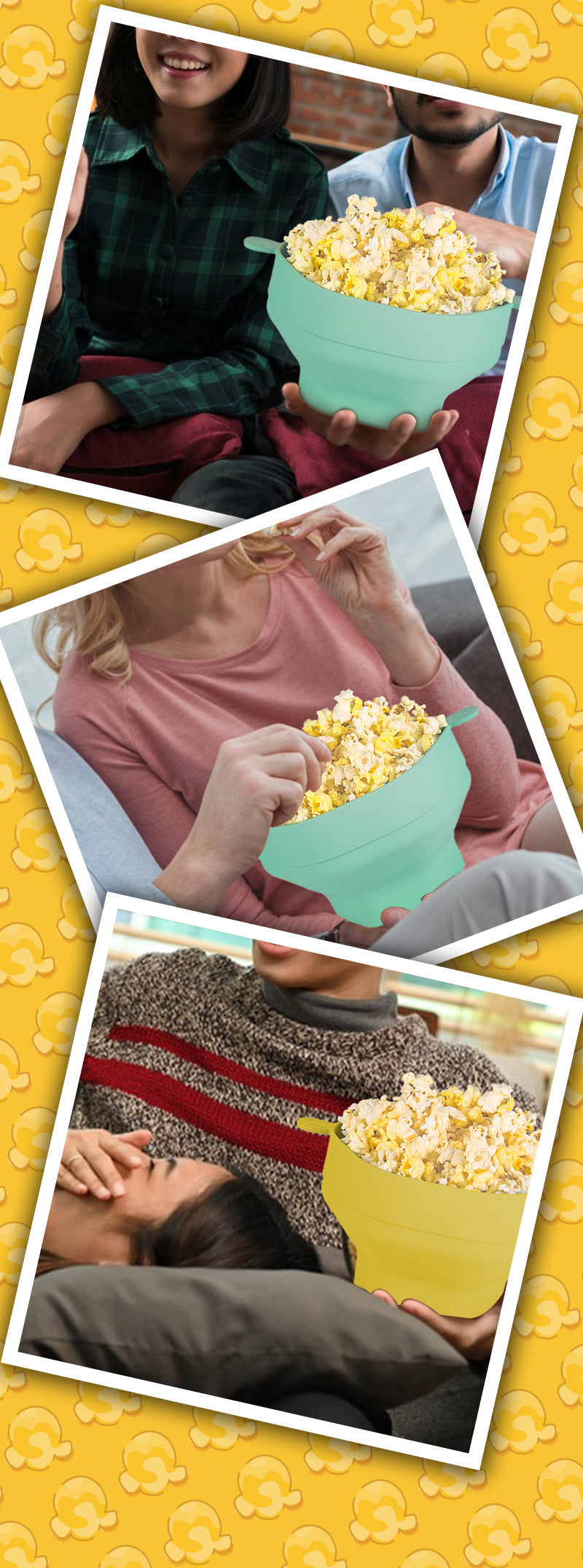 Silicone Microwave Popcorn Bowl – Collapsible, Heat-Resistant