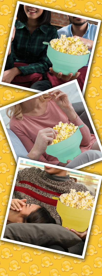 Silicone Microwave Popcorn Bowl – Collapsible, Heat-Resistant