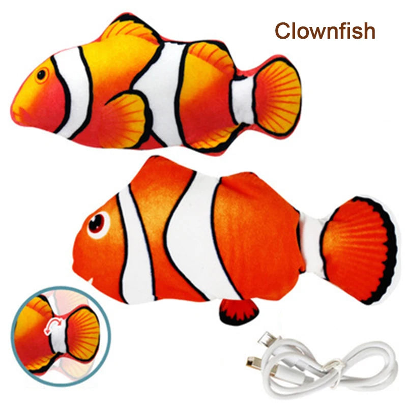 Interactive Fish Toy – Soft Plush USB Charging Pet Chewing Toy