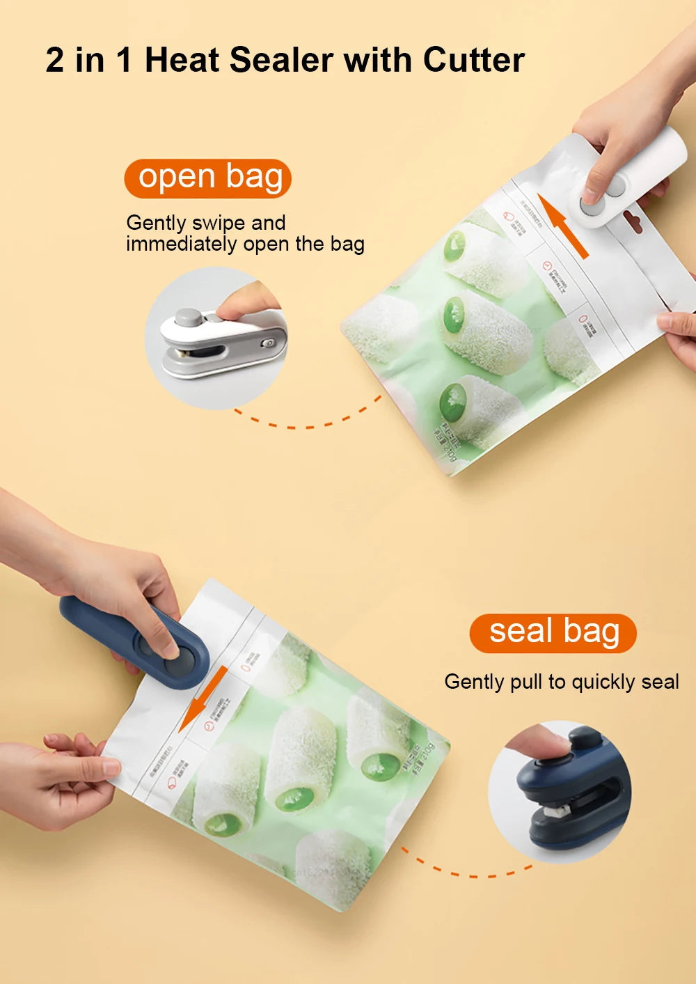 Mini Heat Bag Sealing Machine – Rechargeable Food Sealer for Plastic Bags - iHeimly
