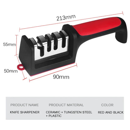 3/4-Segment Knife Sharpener – Handheld Multi-Function Stainless Steel Tool