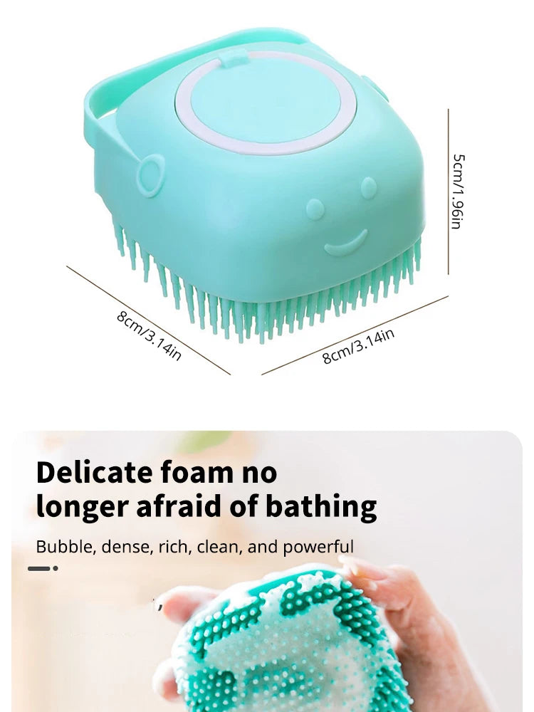 Pet Bathing Brush – Soft Silicone Shower Gel Massager