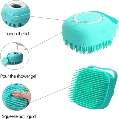 Pet Bathing Brush – Soft Silicone Shower Gel Massager