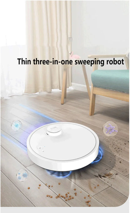 3-in-1 Ultra-Thin Robot Vacuum – Wet & Dry Smart Cleaner