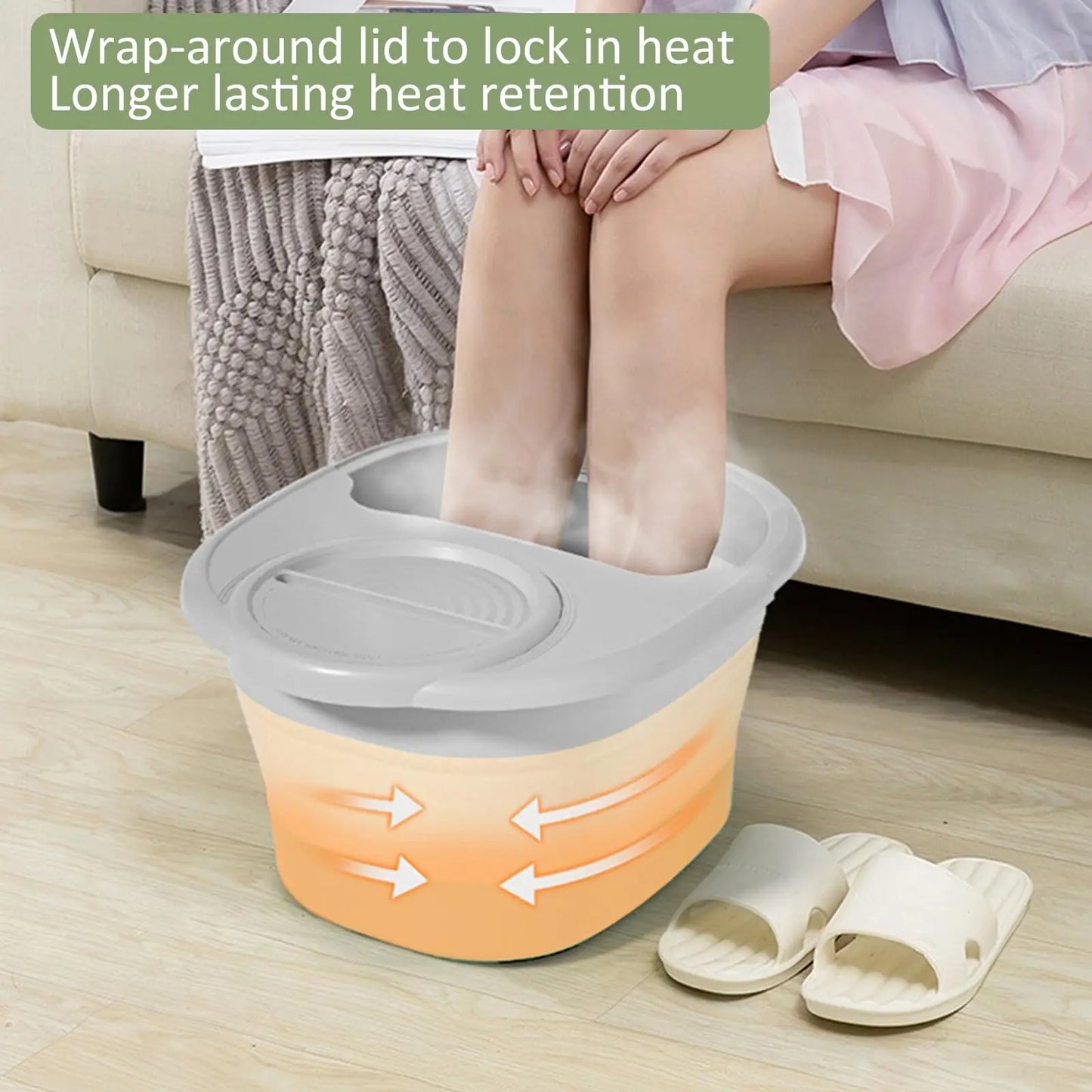 Foldable Home Foot Bath Bucket – Portable Foot Soak Tub for Health and Relaxation