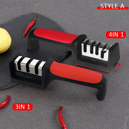 3/4-Segment Knife Sharpener – Handheld Multi-Function Stainless Steel Tool