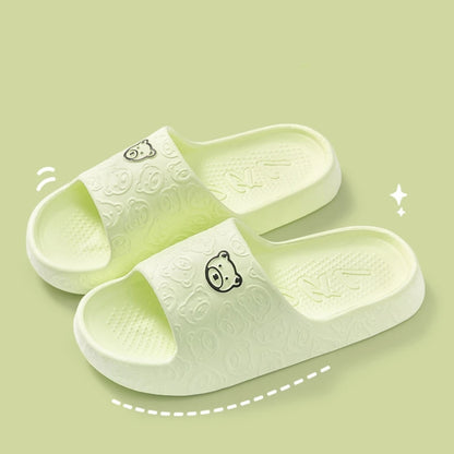 Cute Cartoon Bear Women’s Slippers – Comfortable Soft Sole Bathroom Slides