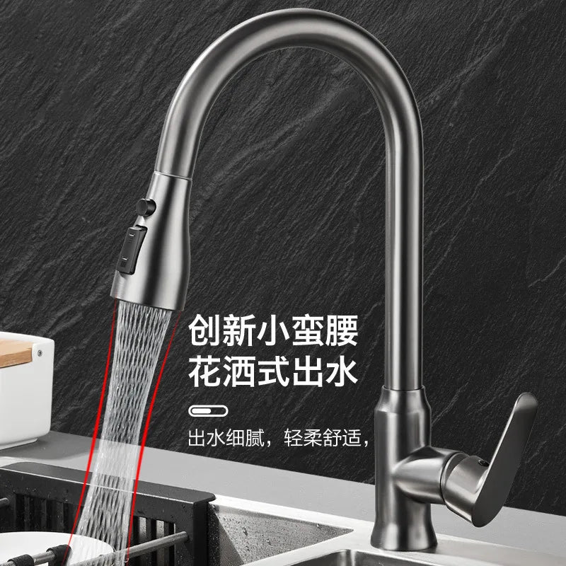 Kitchen Sink Faucet – Pull Down Sprayer with Single Handle