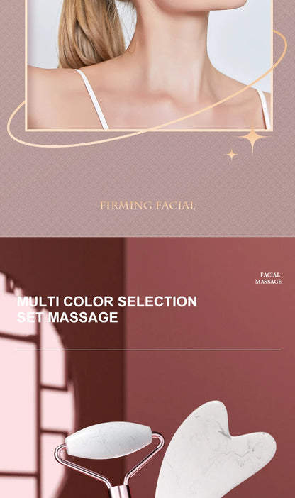 Face and Neck Massager – Double-Ended Resin Roller for Unblocking & Relaxing - iHeimly
