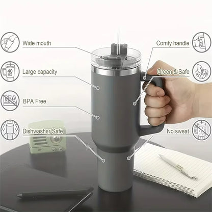 40 oz Stainless Steel Travel Tumbler – Insulated Mug