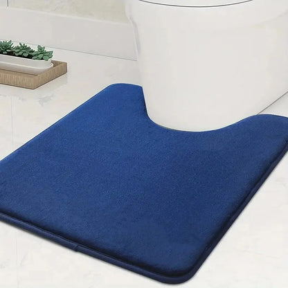 U-Shape Anti-Slip Bathroom Floor Mat – Absorbent Toilet Mat for Home Decoration