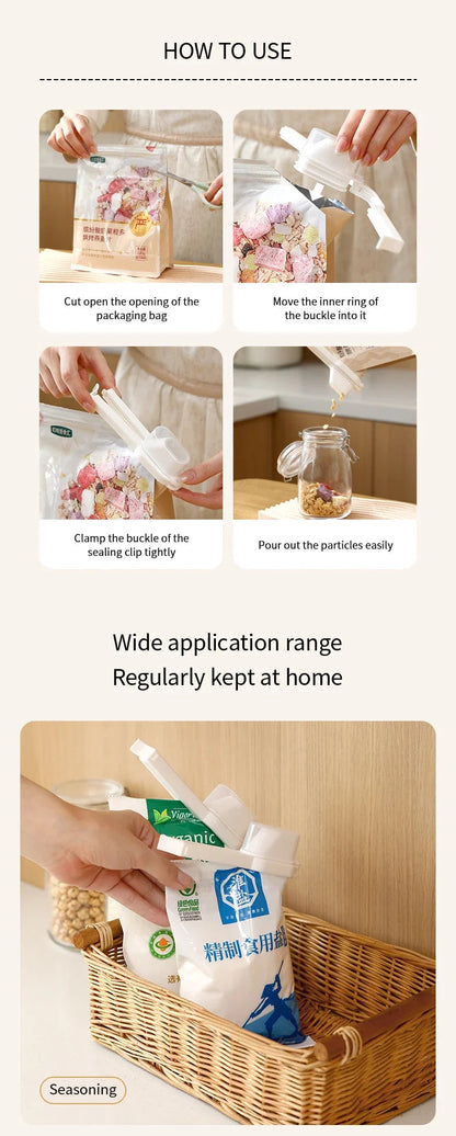 2PCS Food Bag Clips – Sealer for Snacks, Chips & Milk Powder - iHeimly