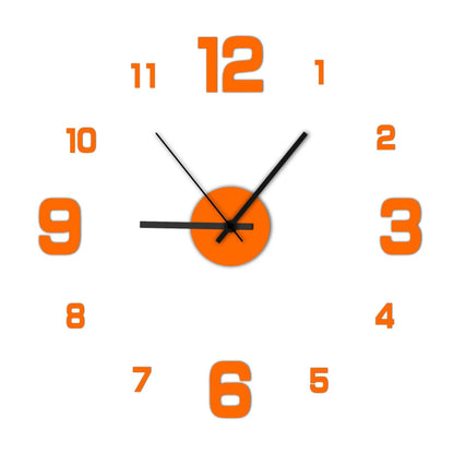 Frameless DIY Wall Clock – Silent Vintage Design for Living Room - iHeimly