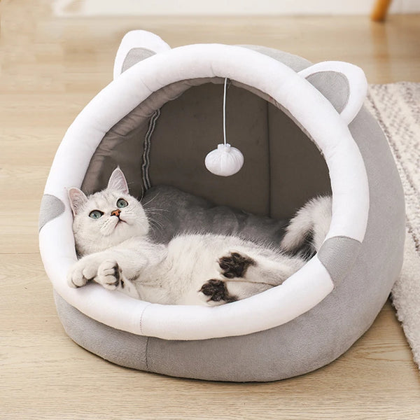 Cute Cat Bed – Soft Lounger Cushion for Cats and Small Dogs