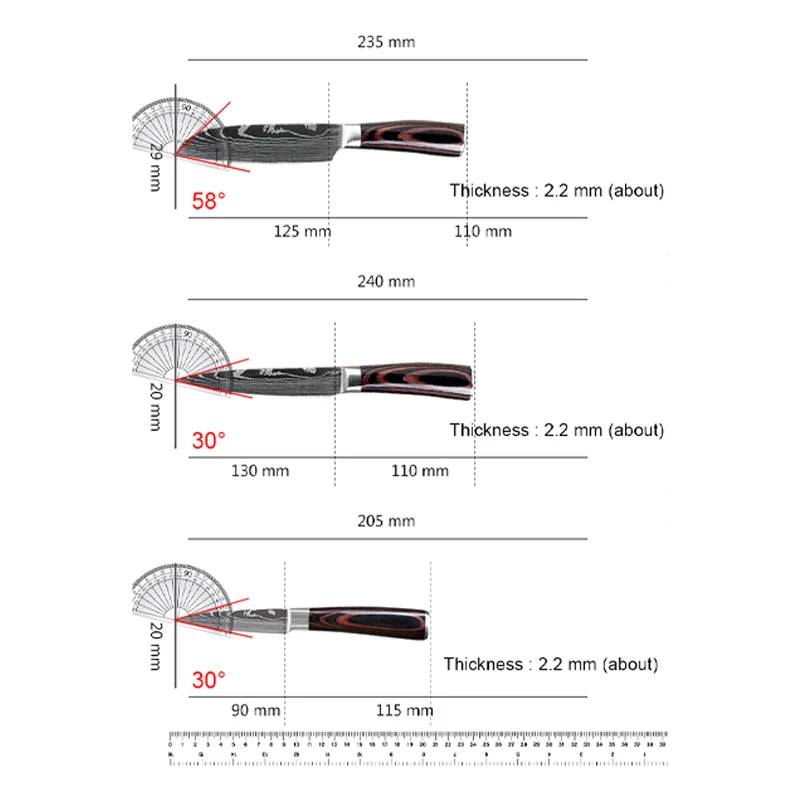 High Stainless Steel Chef Knife – Slicing, Boning, and Cleaver Knife - iHeimly
