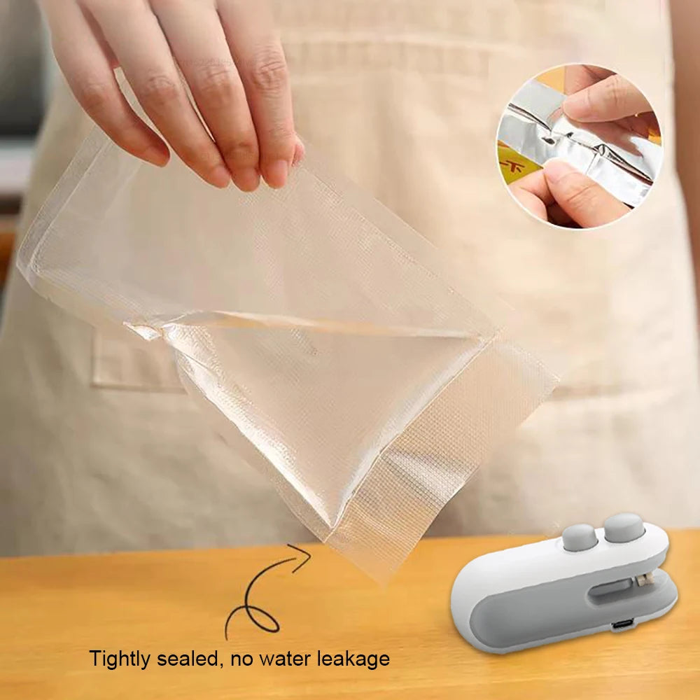 Mini Heat Bag Sealing Machine – Rechargeable Food Sealer for Plastic Bags - iHeimly