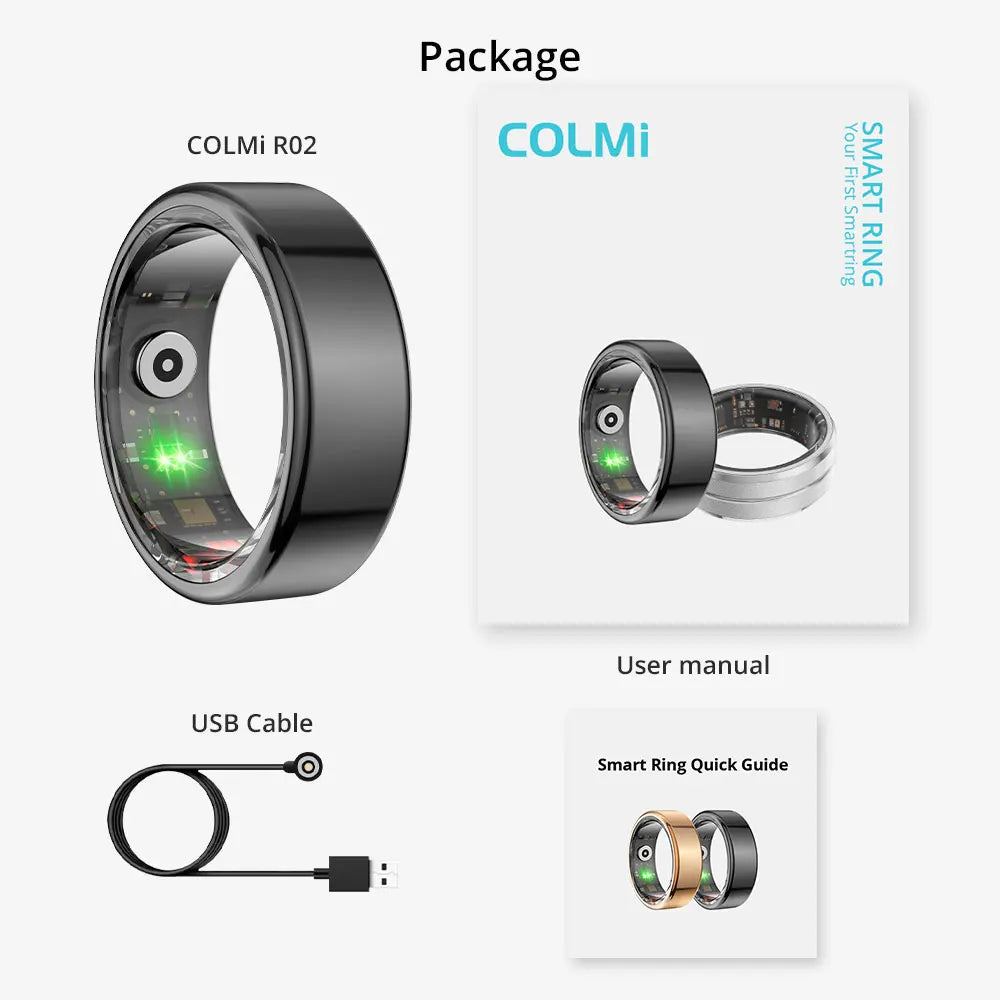 COLMI R02 Smart Ring – Titanium Health Tracker