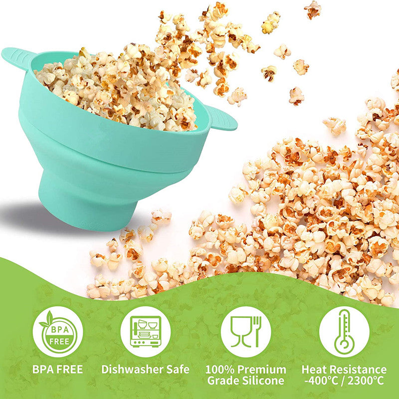 Silicone Microwave Popcorn Bowl – Collapsible, Heat-Resistant