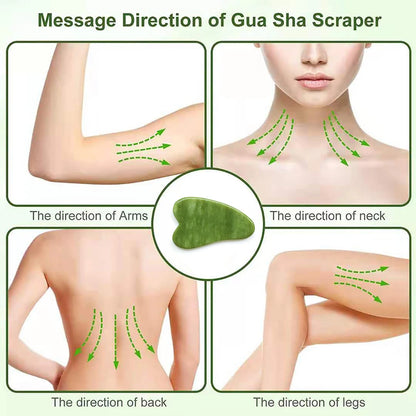 Natural Jade Gua Sha Board – Anti-Aging Face & Neck Massager