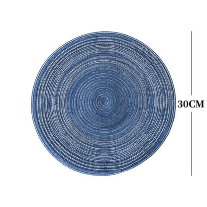 Round Woven Ramie Placemats – Non-Slip Dining Table Mats - iHeimly