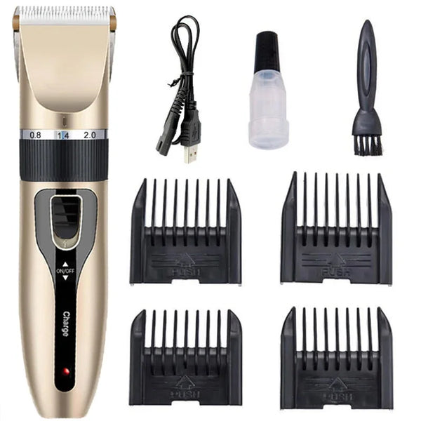 Electric Dog Clippers – Rechargeable Pet Grooming Tool with 4 Length Combs