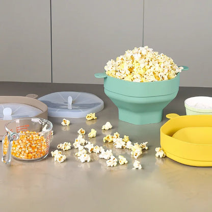 Silicone Microwave Popcorn Bowl – Collapsible, Heat-Resistant